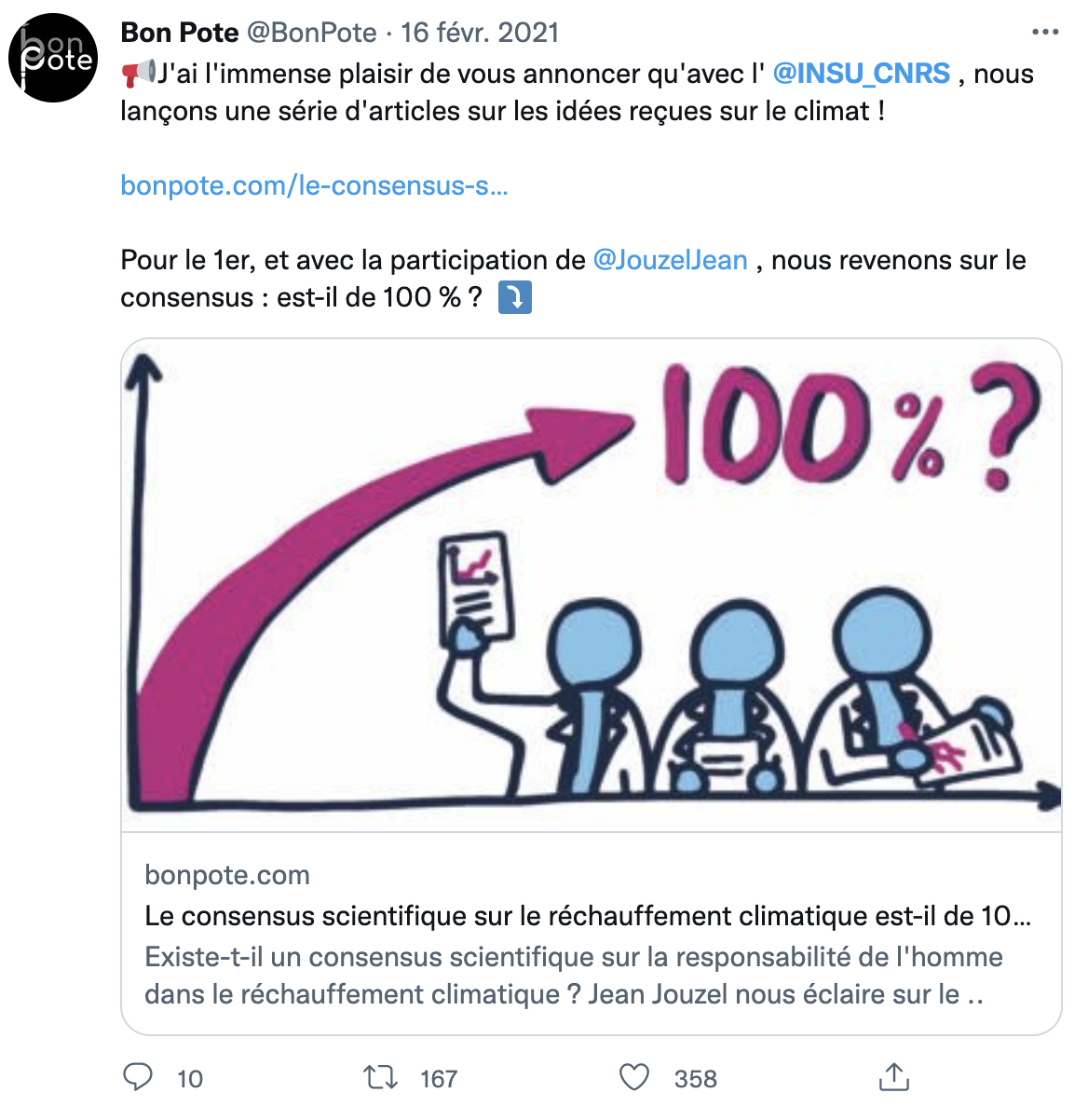 Capture d'écran d'un tweet