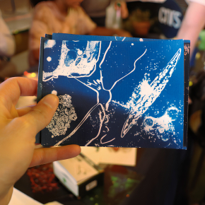 Un cyanotype réalisé lors de l'atelier "La petite fabrique de l'imaginaire"